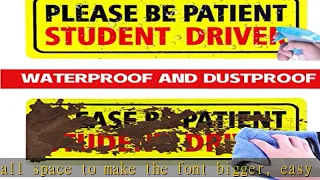 JUSTTOP 3pcs Student Driver Sticker for Car Please Be Patient Student Driver Stickers New Drivers