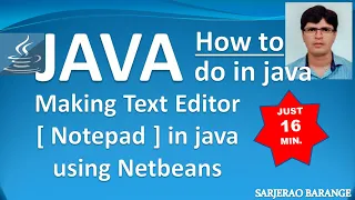 Making Text Editor Notepad in java using Netbeans Java minor project JFileChooser java swing