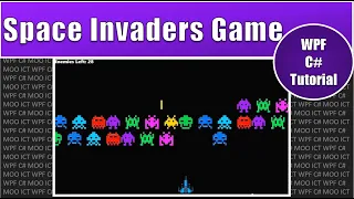 Classic Space Invaders Game Development tutorial with C WPF In Visual Studio
