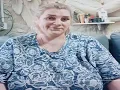Ssbbw granny aunt show blue dress