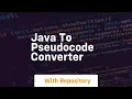 java to pseudocode converter