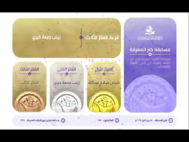 ⁣[نتائج مسابقة #كنز_المعرفة لشهر #تشرين_الأول2025]
