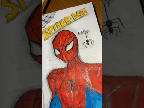 🕸️❤️ASMR SPIDER-MAN speed drawing!!🫶 #asmr #speed #spiderman #viraltiktok