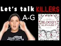 Bloody alphabet letters A-G