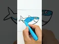 Baby shark coloring page for kids toddlers children learn to paint