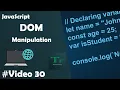 JavaScript DOM Explained in Hindi - getElement querySelector Style Element Part 30