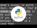 Get a random boolean in python