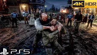 arthur morgan vs tommy full bar fight scene red dead redemption 2 ps5 4k ultra realistic 2021 