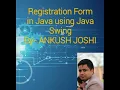 Registration Form in Java using Java Swing