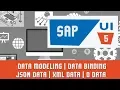 SAPUI5 Tutorials SAPUI5 Project Data Modeling Data binding JSON Data XML Data O Data