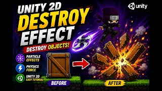 Unity 2D Breakable Object Effect Destroy Objects with Particles Physics