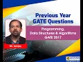 GATE 2017 Set 2 Data Structures Algorithms Solutions I Computer Science and Information Technology