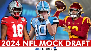 2024 NFL Mock Draft 1st Round Projections Ft Caleb Williams Drake Maye And Marvin Harrison Jr