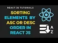 Sorting elements by ascending and descending in reactjs