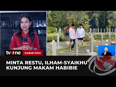 A.Syaikhu Temani Ilham Habibie Ziarah ke Makam Orang Tuanya, Minta Restu