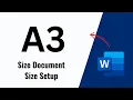 Microsoft Word A3 Size Document Size Setup