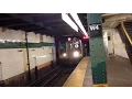 New York New York - F Train Arrives at the West 4th Street Washington Square Station 2016