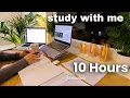 Download Lagu LIVE | 12 HOUR STUDY WITH ME | Cozy UK Ambience | RAIN Sound, Background noise, 10-min Break, 50/10
