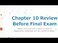 Final Exam Review Chapter 10 Geometry