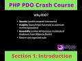 Section 1 Introduction to Learn PDO with MySQL