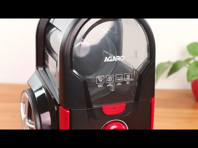 ICON Bagless Vacuum Cleaner , 1600Watts, For Home Use, Cyclonic Suction System, 24 kPa S uction power, Adjustable Suction Controller, Dry Vacuuming, 1.5L Bagless Dust Collector, Black and Red