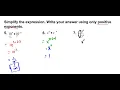 Simplify the expression Write your answer using only positive exponents