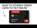 How to Sign to JcPenny Credit Card to pay online