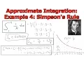 Approximate Integration Example 4 Simpson s Rule