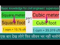 how to convert Square meters to square foot Cubic meter to cubic foot Basic knowledge for engineer