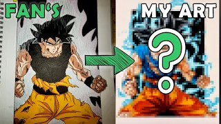 Drawing Goku Monumental Presence | Redraw fan's Drawing