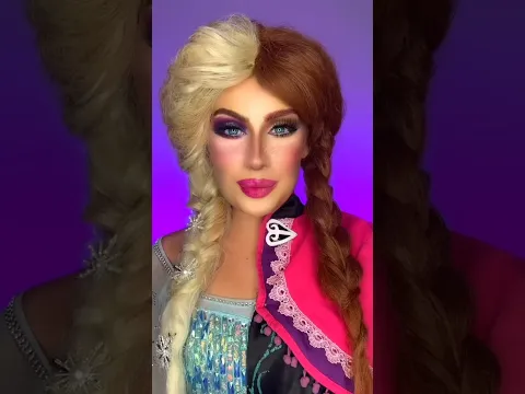 Half Anna Half Elsa #frozenmakeup #frozen3