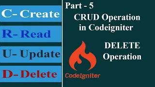 CRUD Operation in Codeigniter in hindi Delete Operation in Codeigniter in hindi
