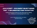 JavaScript DOM Tutorial Part 4 Implementing Form Validation in Web Pages