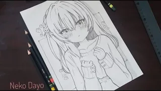 Download How to draw an Anime Loli | Neko Dayo [ Anime sketch ] MP3