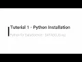 Python 3 7 Installation using Anaconda Python for Data Science Tutorial 1