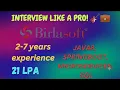 BirlaSoft Java Developer Interview 3-7 Years Experience Spring Boot Microservices SQL