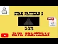 Star Pattern 2 in Java PYRAMID PATTERN