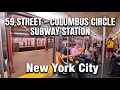 NYC Subway POV 59 St - Columbus Circle Station to 42 St