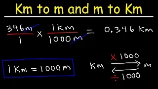 How To Convert From Kilometers to Meters and Meters to Kilometers - Km to m and m to km