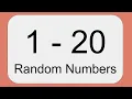 Random Numbers 1 to 20