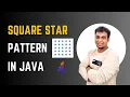 Java Program to Print Square Star Pattern coding pills