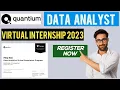 Quantium Data Analyst Online Internship with Certificate Data Analyst Internship work from home