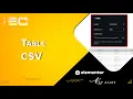 Elementor Table Widget With CSV Import EC Addons Table Tutorial