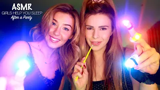 ASMR GIRLS HELP YOU SLEEP AFTER A PARTY Personal Attention Background Party Ambience Ear To Ear 