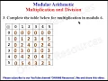 Modular Arithmetic Multiplication and Division