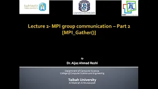 Lecture 2 MPI Group Communications Part2 MPI - Gather function