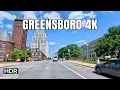Greensboro Sunny Afternoon Drive 4K Elm Street Woolworth Greensboro North Carolina