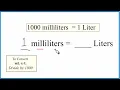 Convert 1 mL to L  (1 milliliters to Liters)