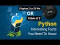 Python Tutorial Displaying Numbers 2 to 20 Using While Loop o level m3r5 python
