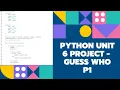 Python Unit 6 Project Guess Who - Part 1